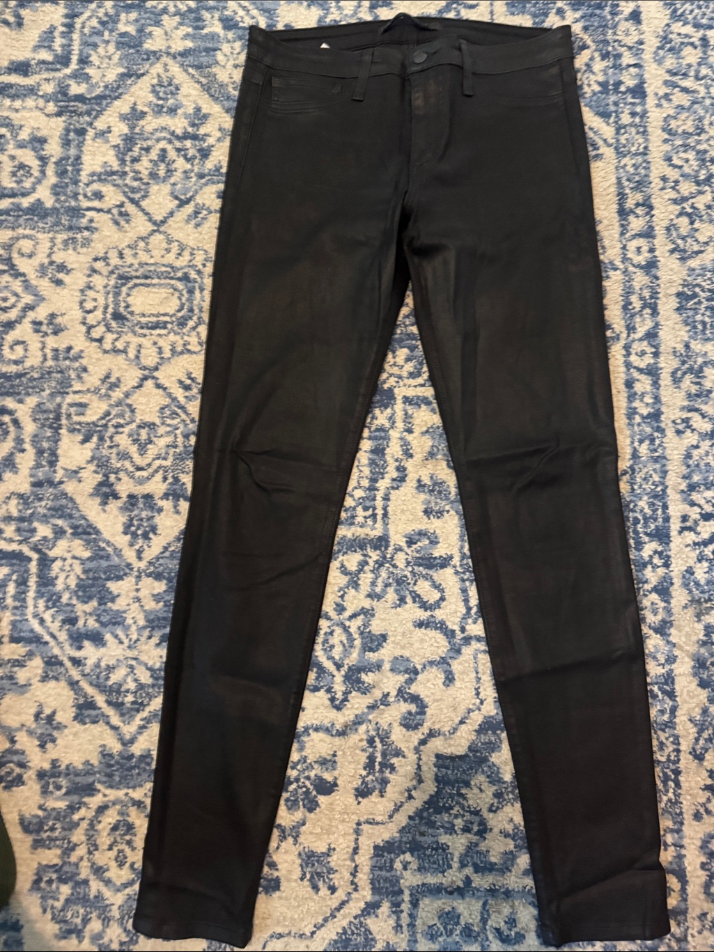 Joe's Jeans Women's Wax Coated Black Skinny Jeans